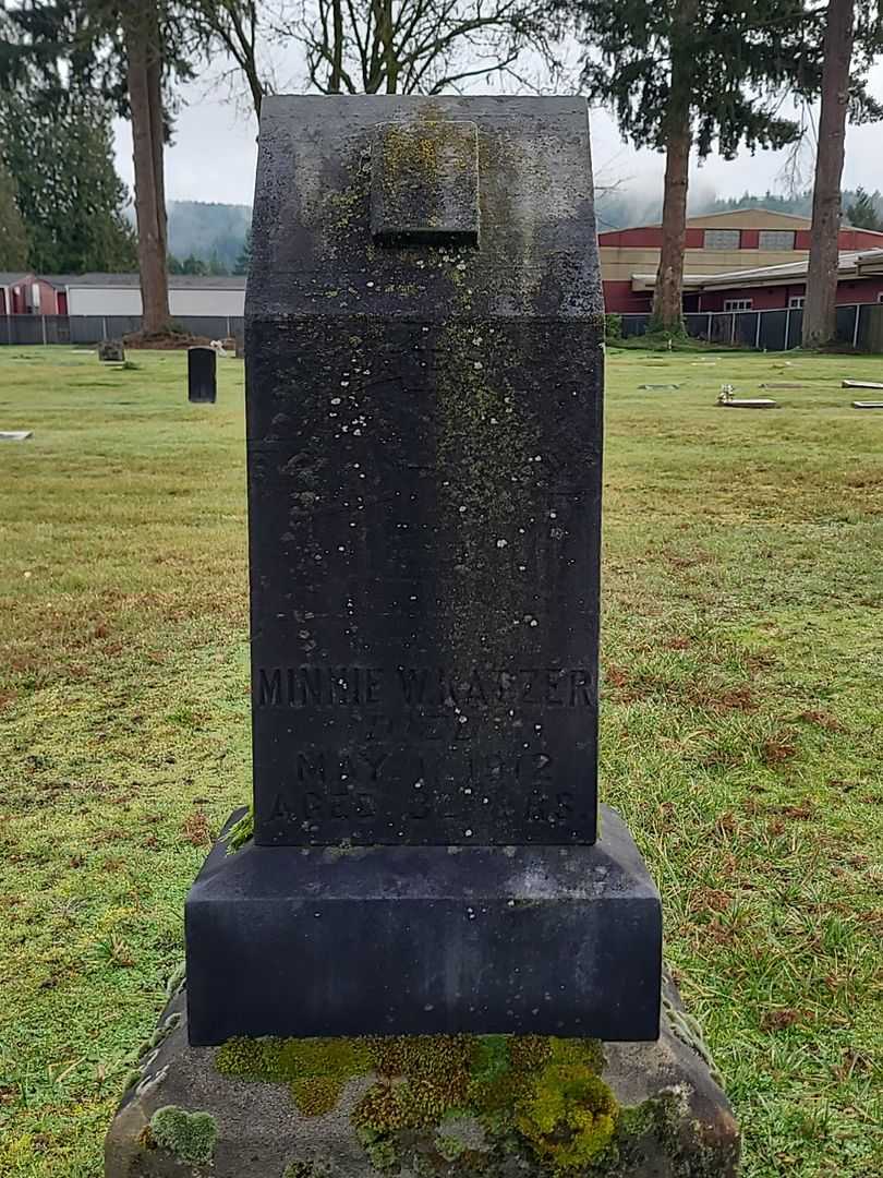 Minnie W. Katzer's grave. Photo 1