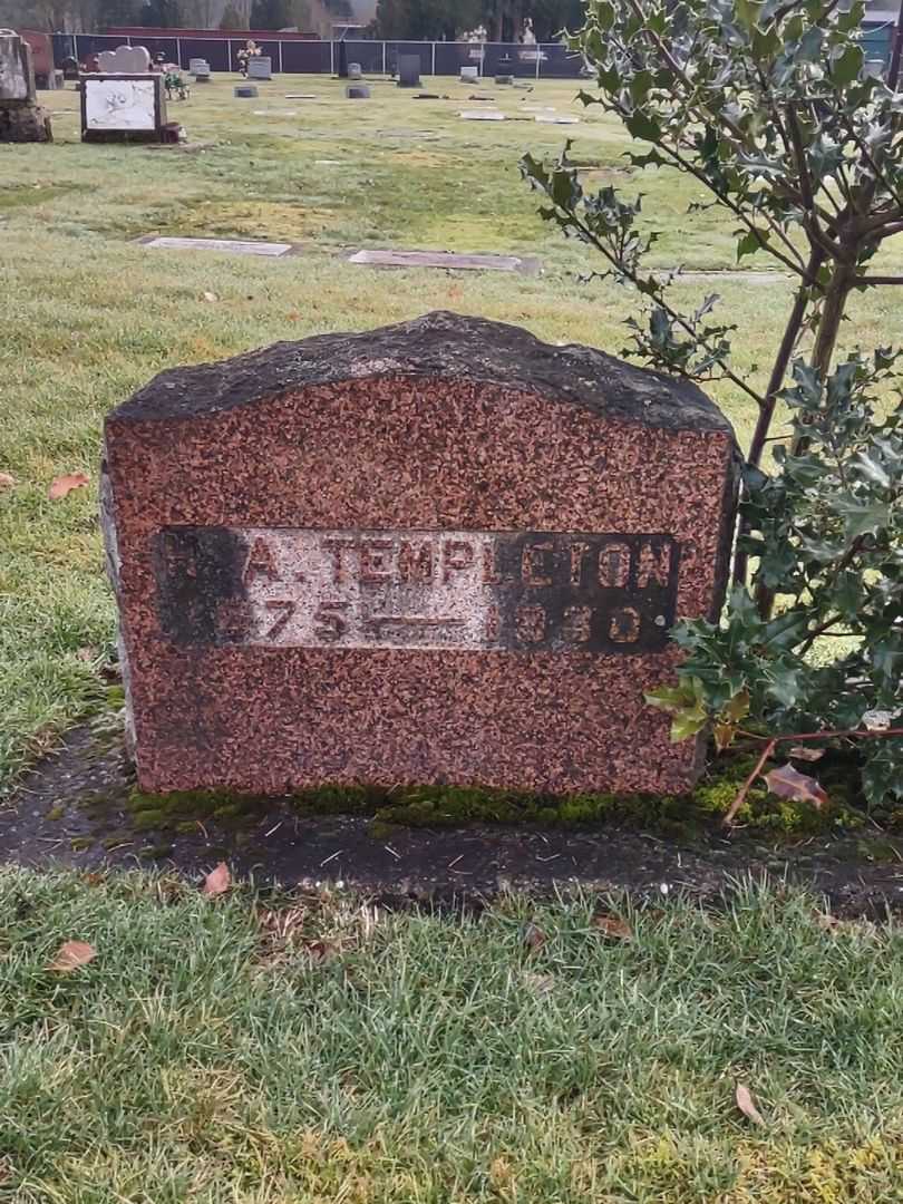Henry A. Templeton's grave. Photo 1