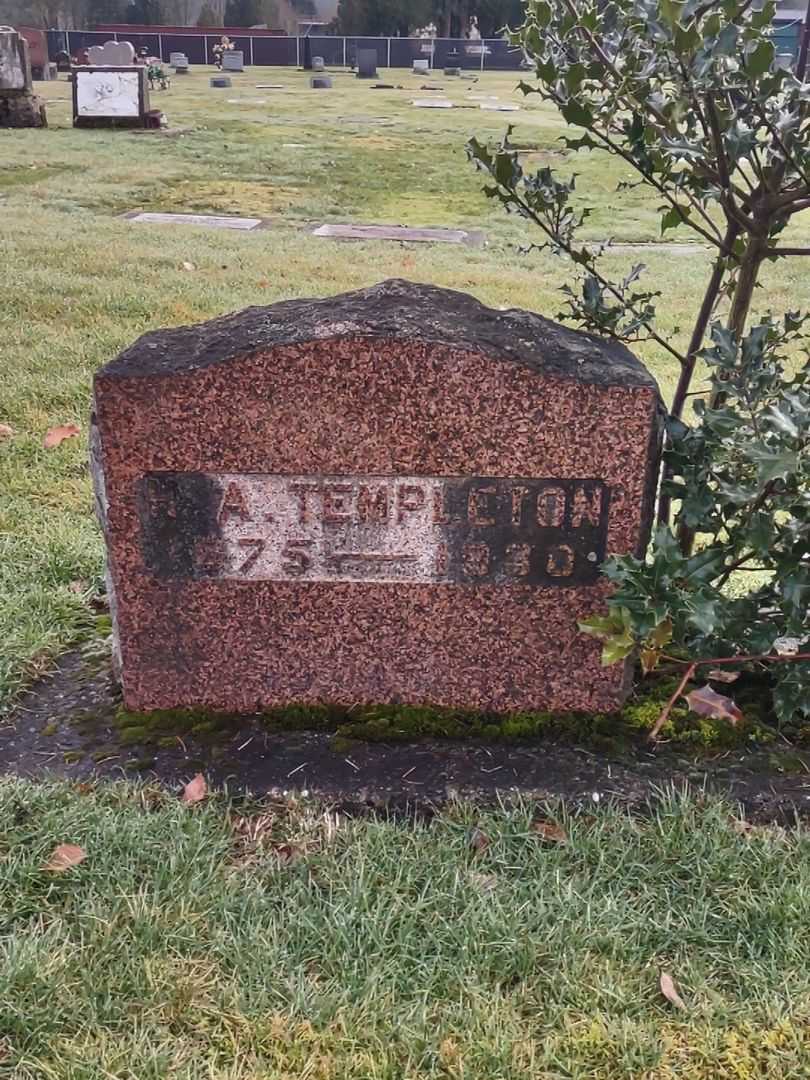 Henry A. Templeton's grave. Photo 2