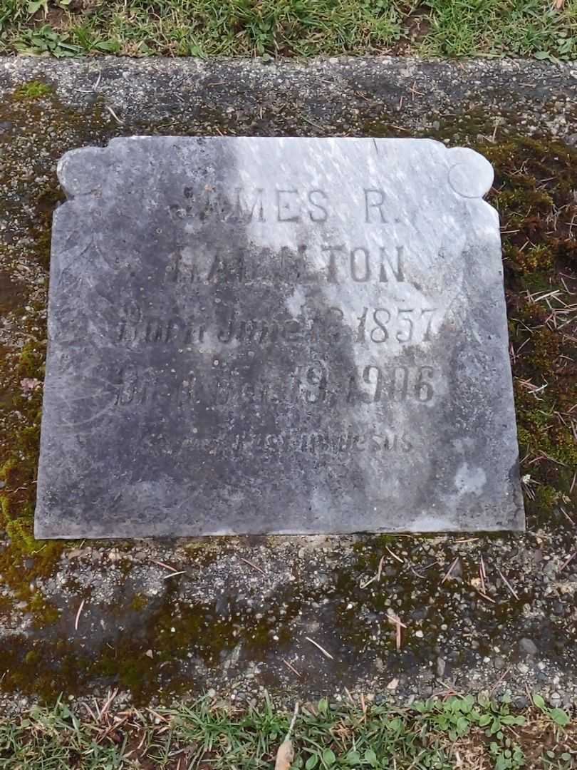James R. Hamilton's grave. Photo 1