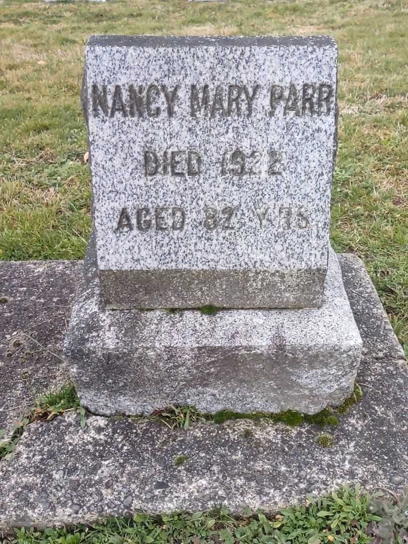 Nancy Mary Parr's grave. Photo 1