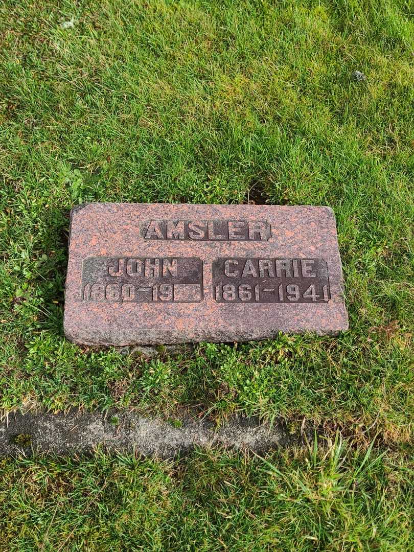 Carrie Amsler's grave. Photo 2