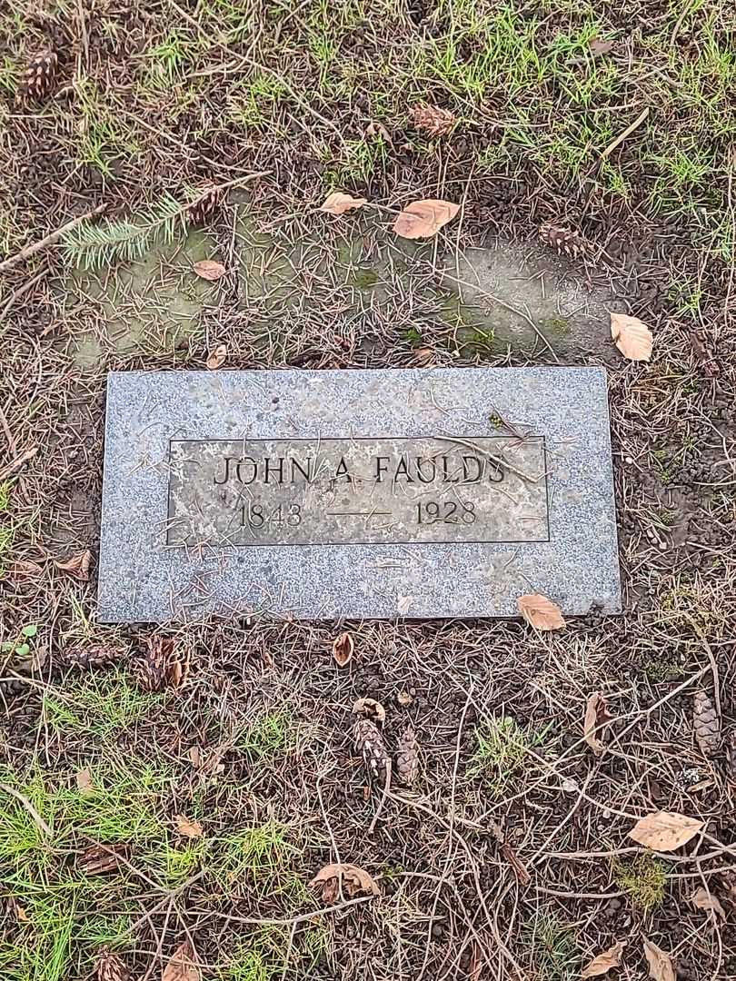 John A. Faulds's grave. Photo 3