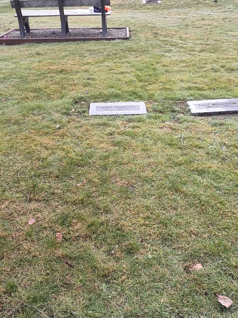 James Entwistle's grave. Photo 2