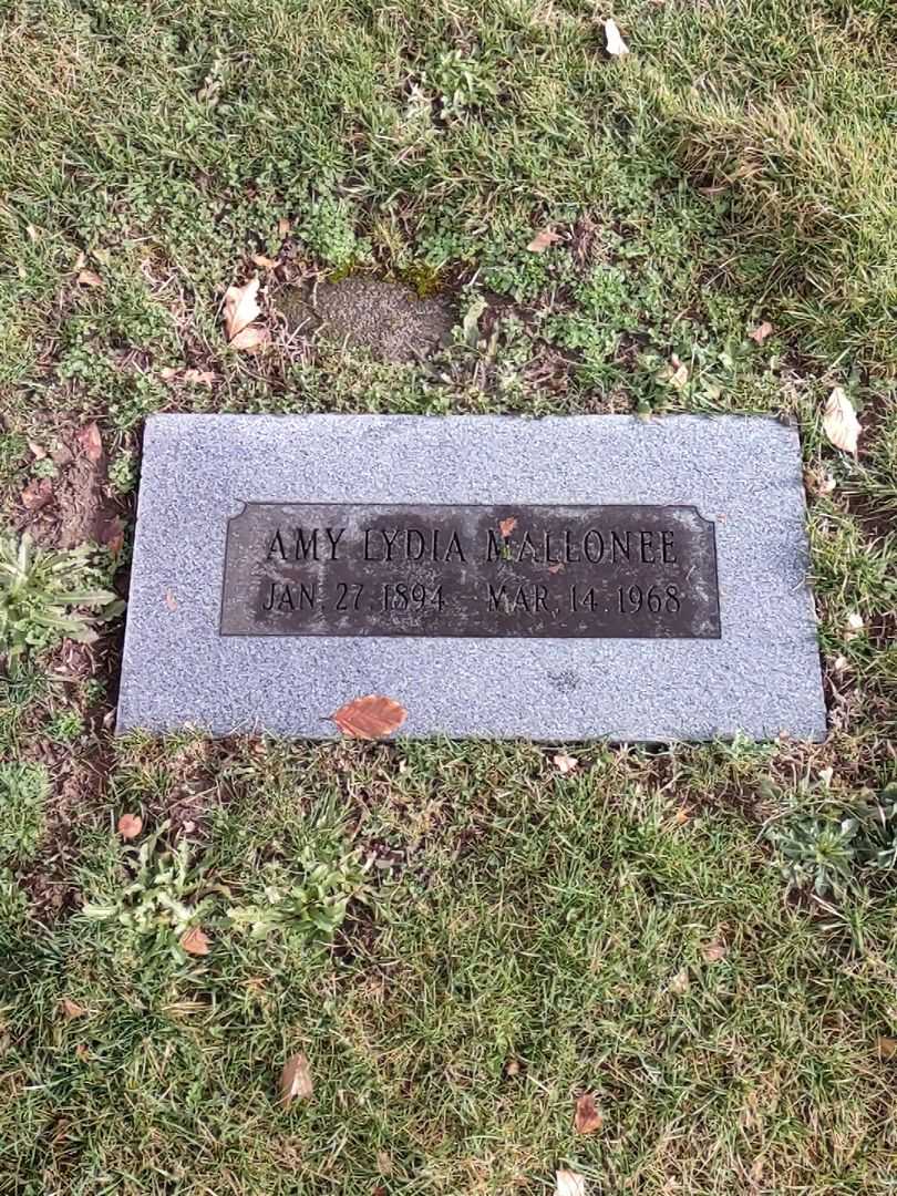 Amy Lydia Mallonee's grave. Photo 1