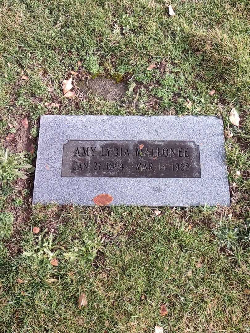 Amy Lydia Mallonee's grave. Photo 2