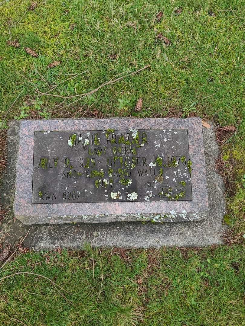 Mazie Parsons Frazier's grave. Photo 2