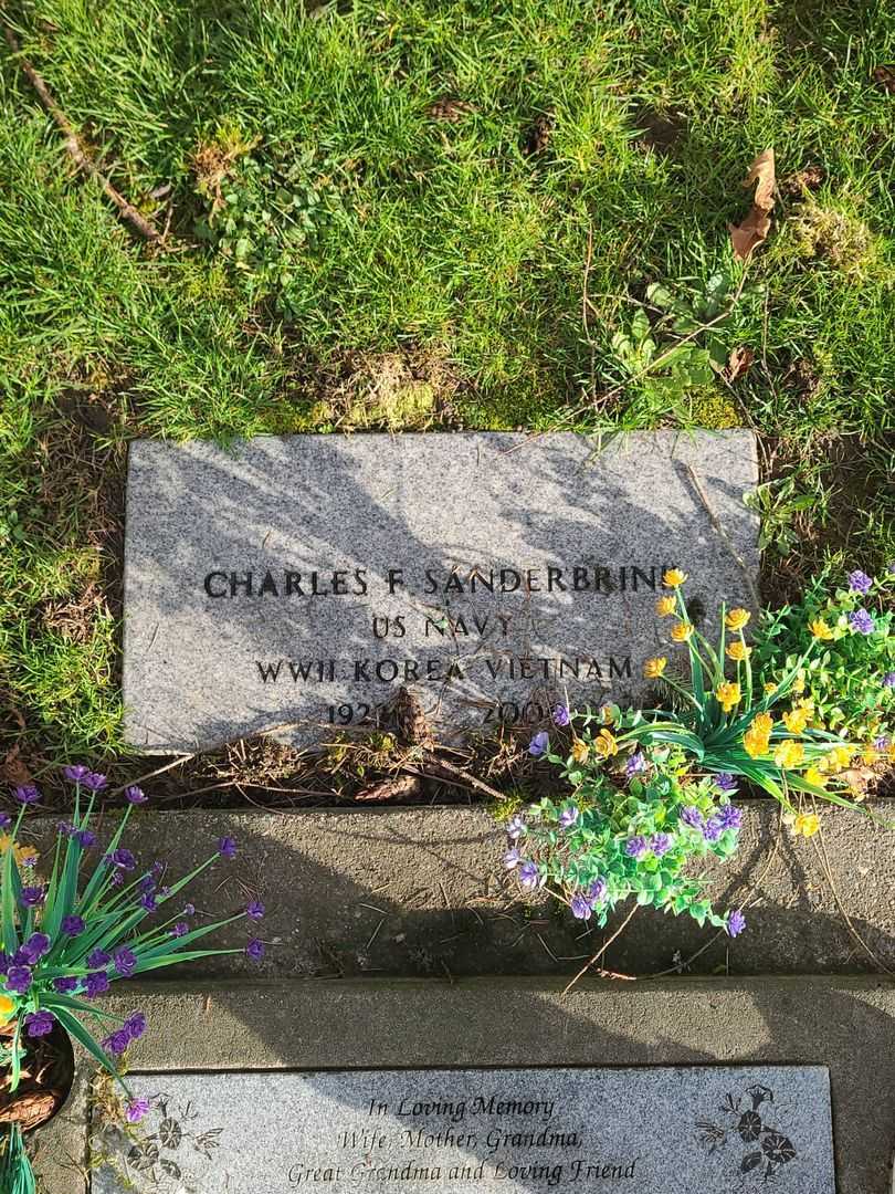 Charles F. Sanderbrink's grave. Photo 1