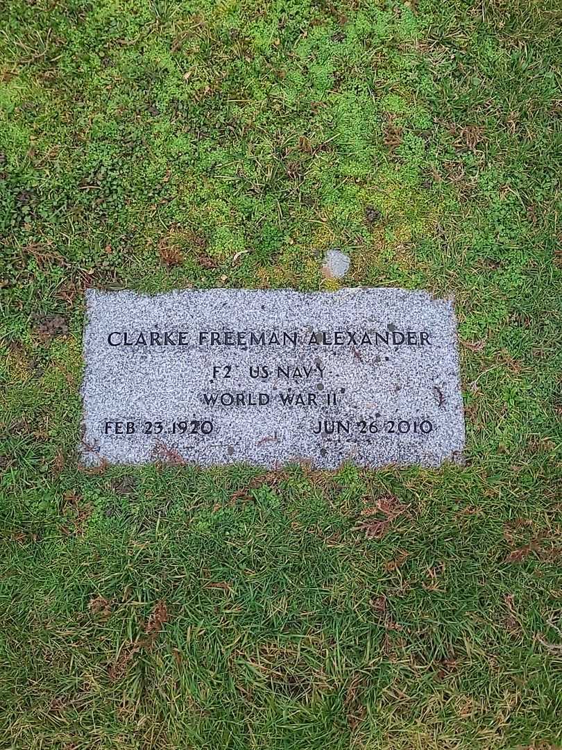 Clarke Freeman Alexander's grave. Photo 2