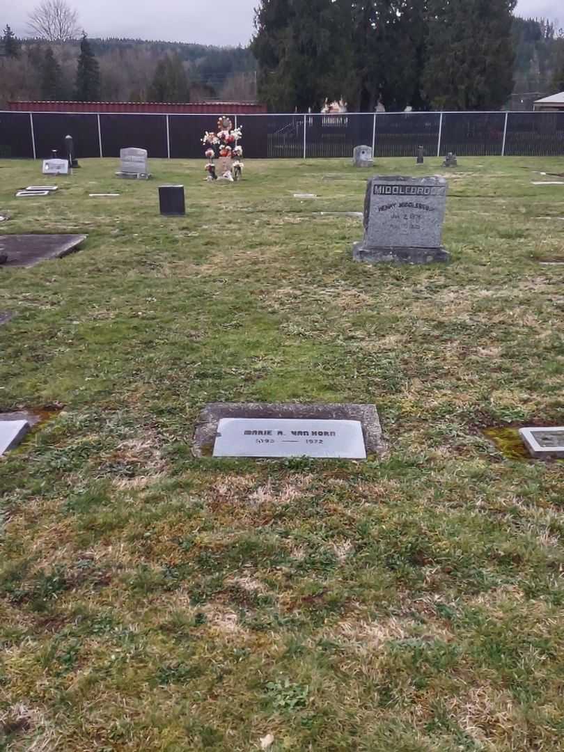 Marie A. Van Horn's grave. Photo 1