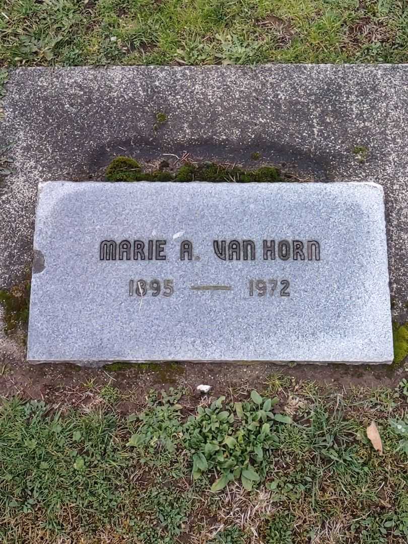 Marie A. Van Horn's grave. Photo 2