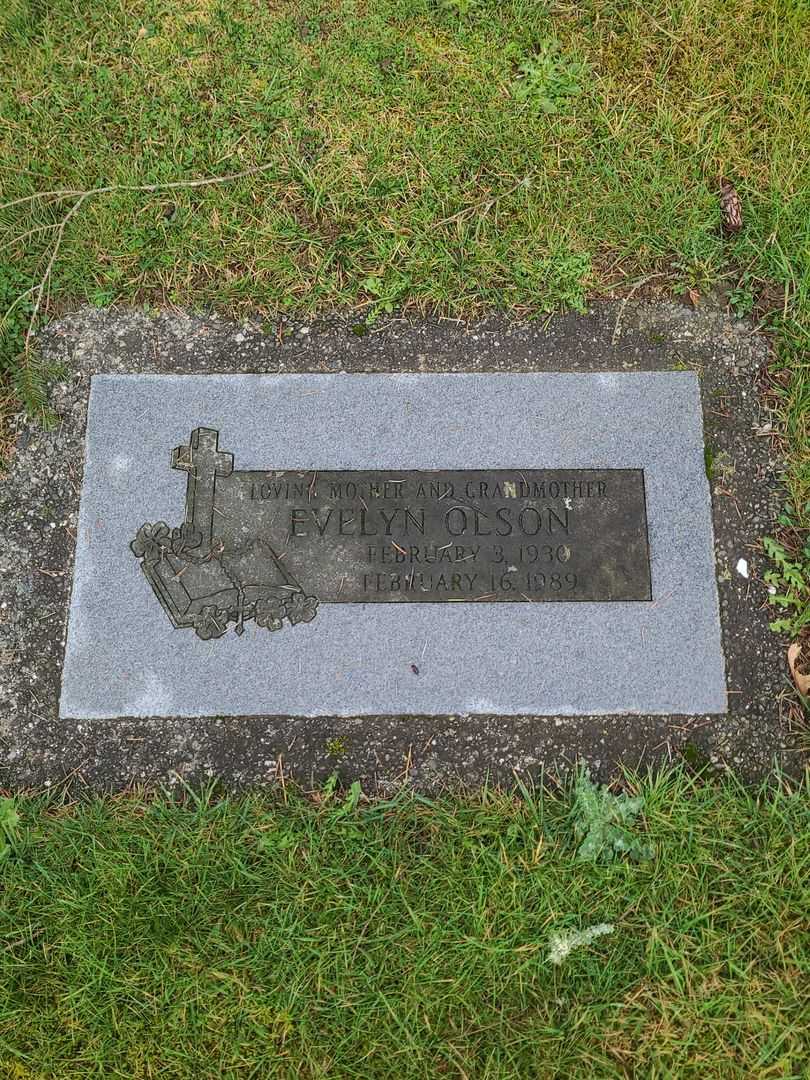 Evelyn Marie Olson's grave. Photo 1