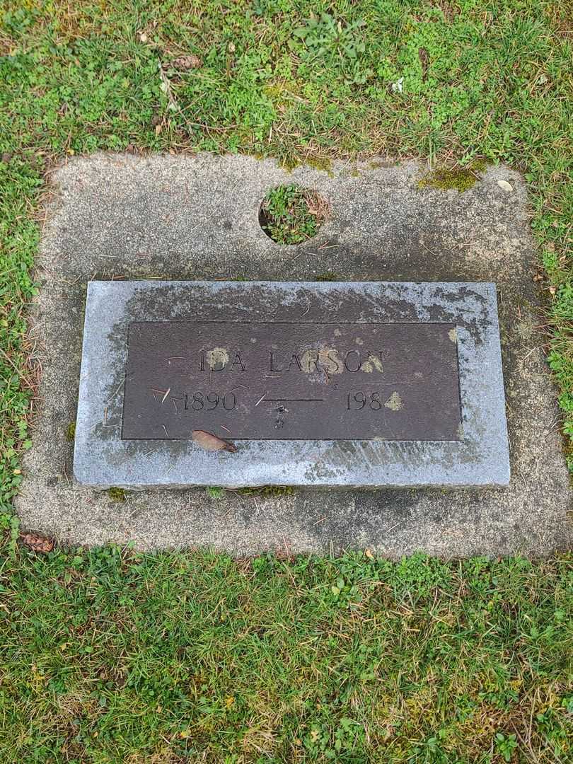 Ida C. Larson's grave. Photo 1