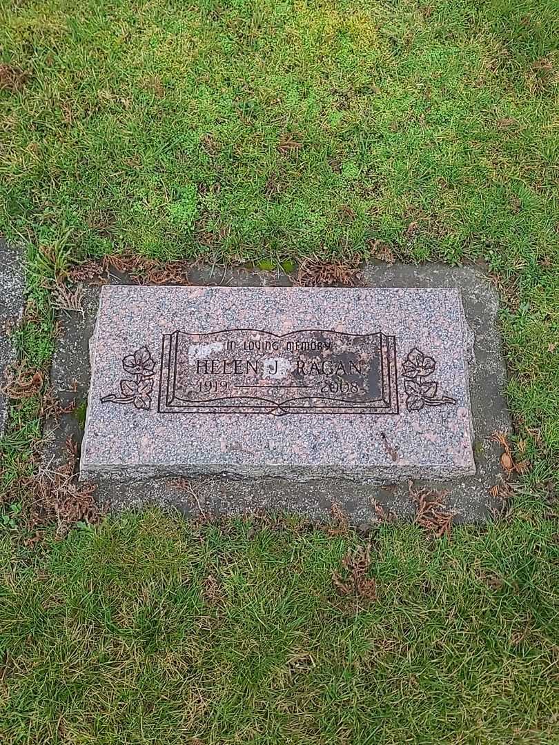 Helen J. Ragan's grave. Photo 1
