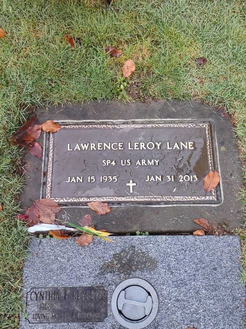 Lawrence Leroy Lane's grave. Photo 1