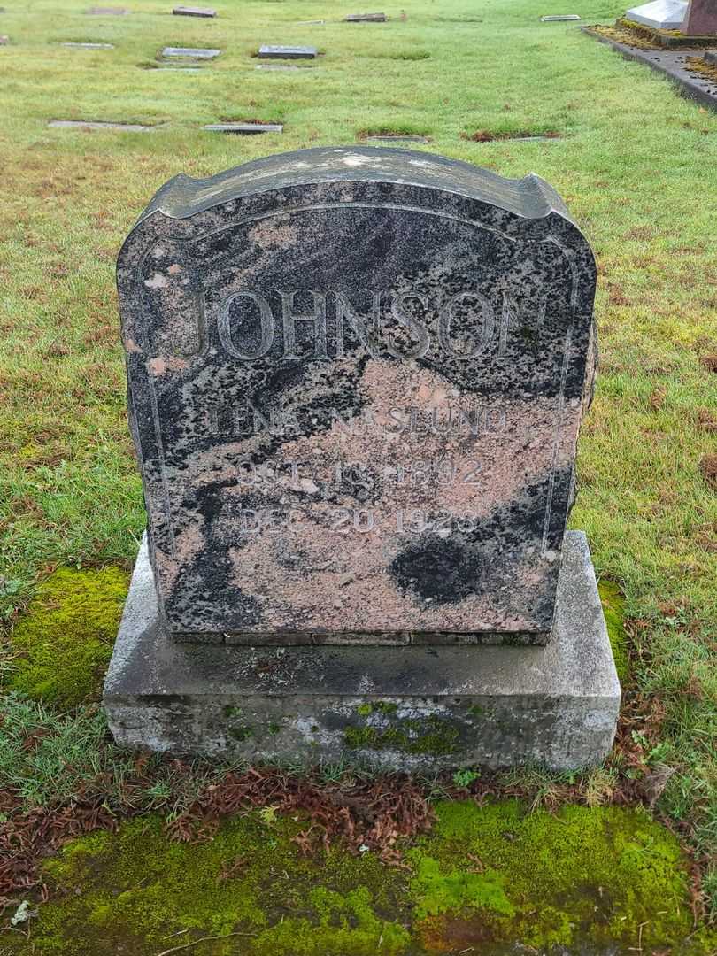 Lena Naslund Johnson's grave. Photo 1
