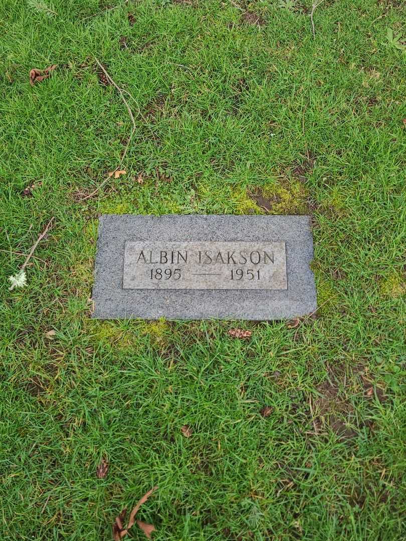 Albin Isakson's grave. Photo 1