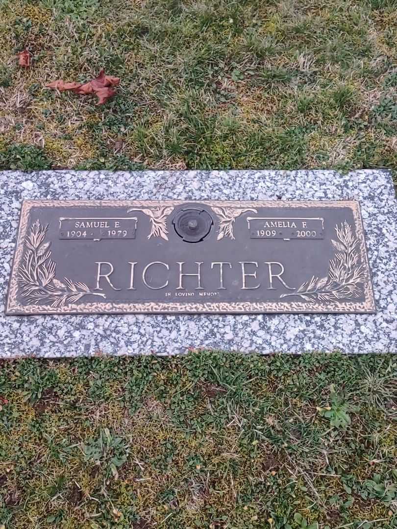 Amelia F. Richter's grave. Photo 1