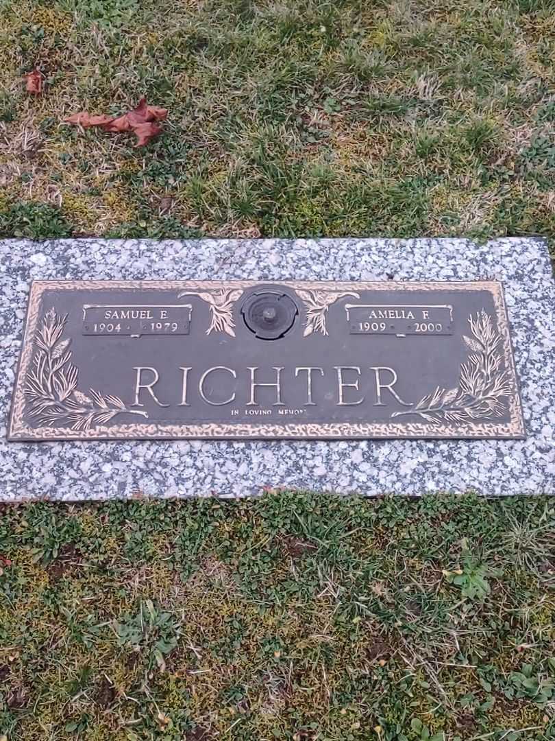 Amelia F. Richter's grave. Photo 2