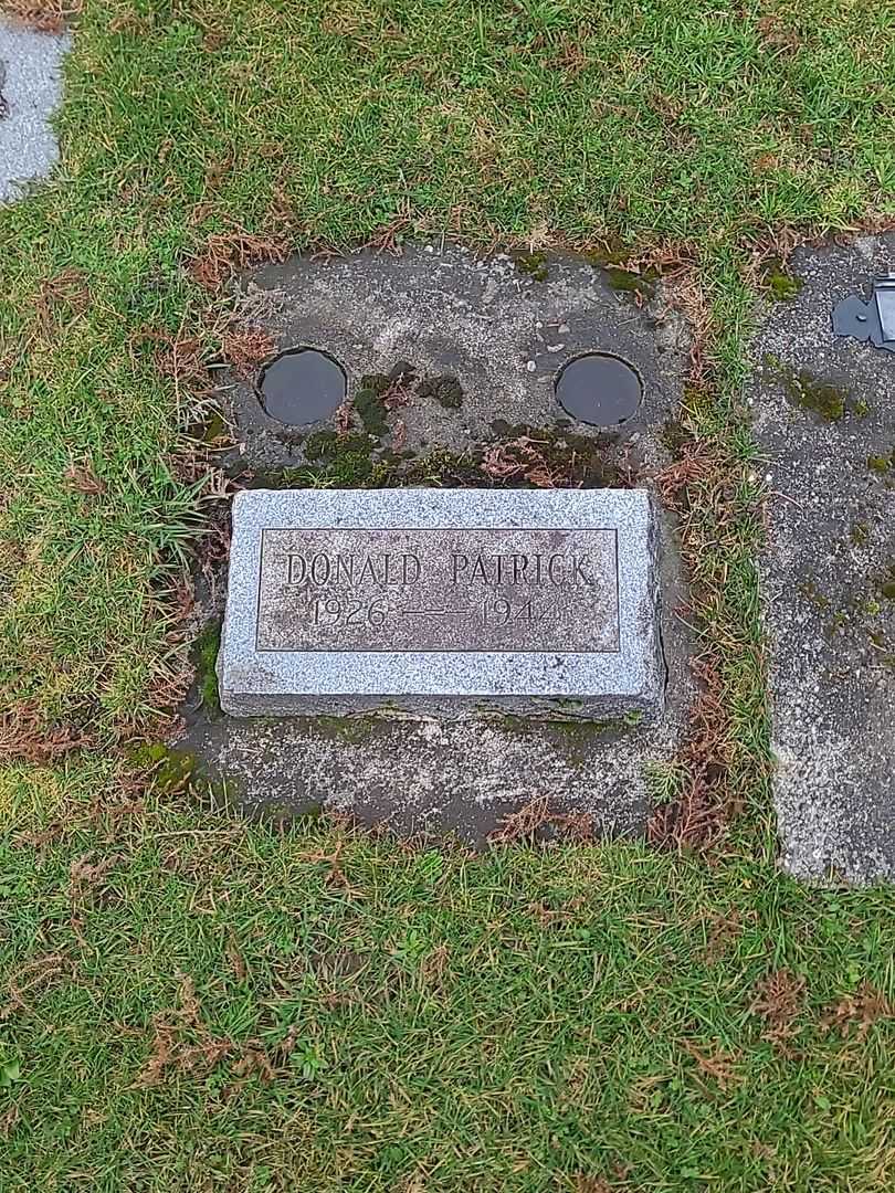 Donald Patrick's grave. Photo 1