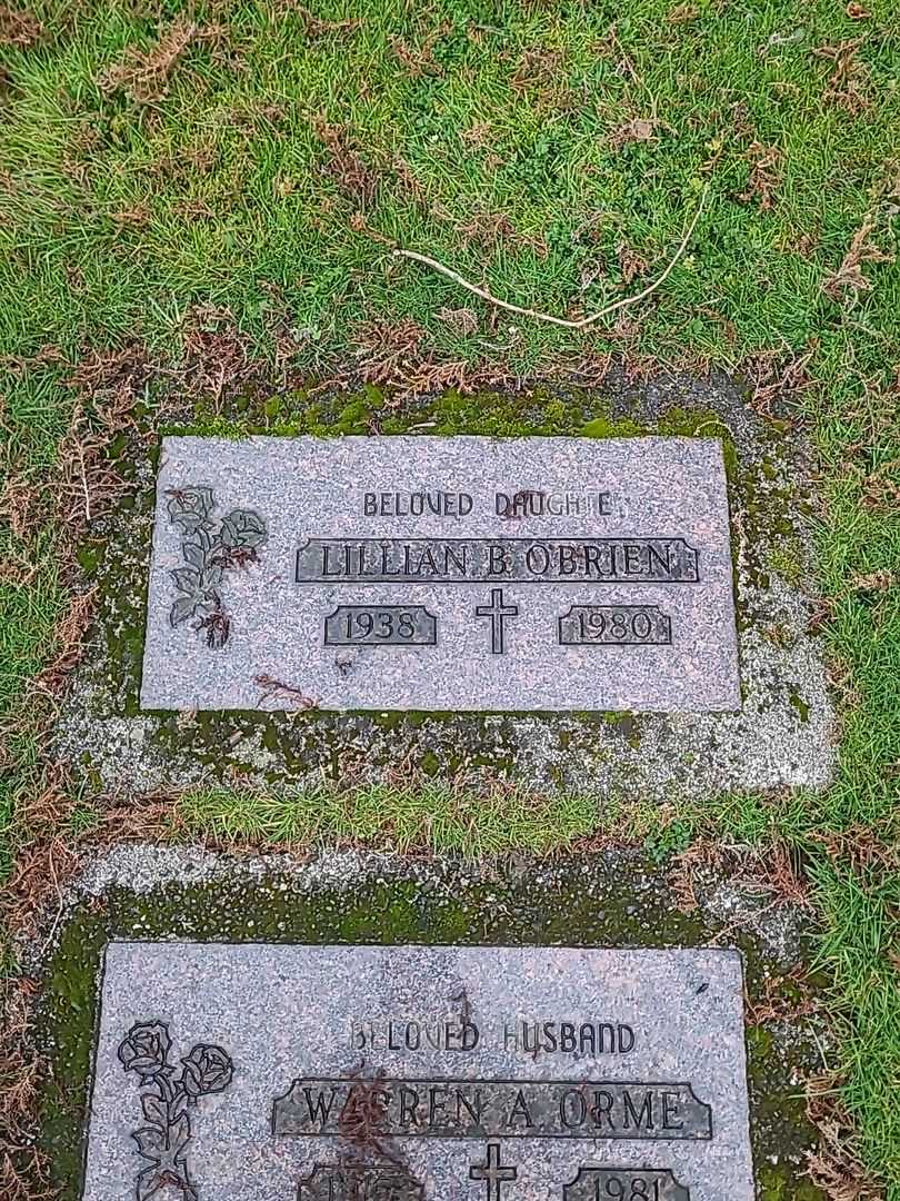 Lillian B. O'Brien's grave. Photo 3
