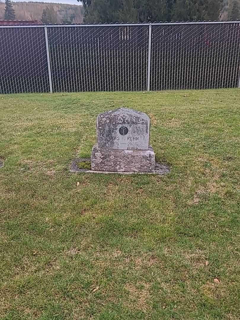 Charles F. Rehm's grave. Photo 1