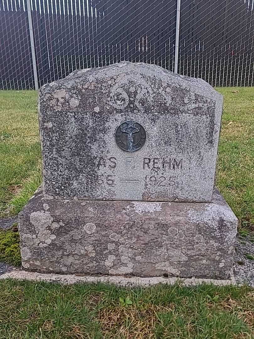 Charles F. Rehm's grave. Photo 2