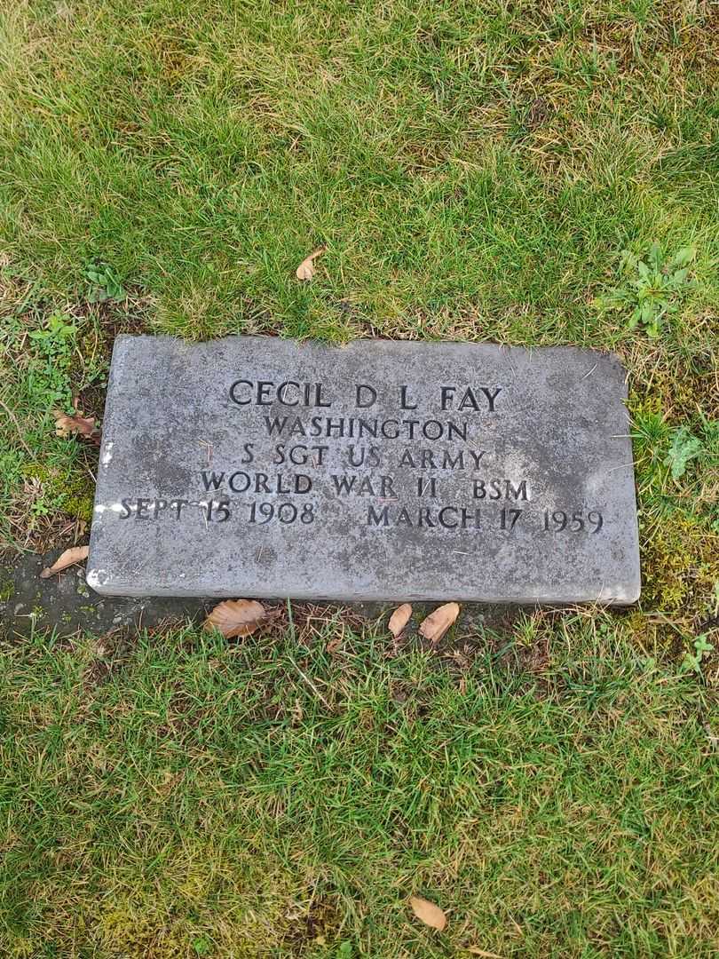 Cecil D. L. "Chub" Fay's grave. Photo 1