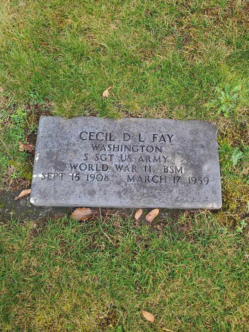 Cecil D. L. "Chub" Fay's grave. Photo 2