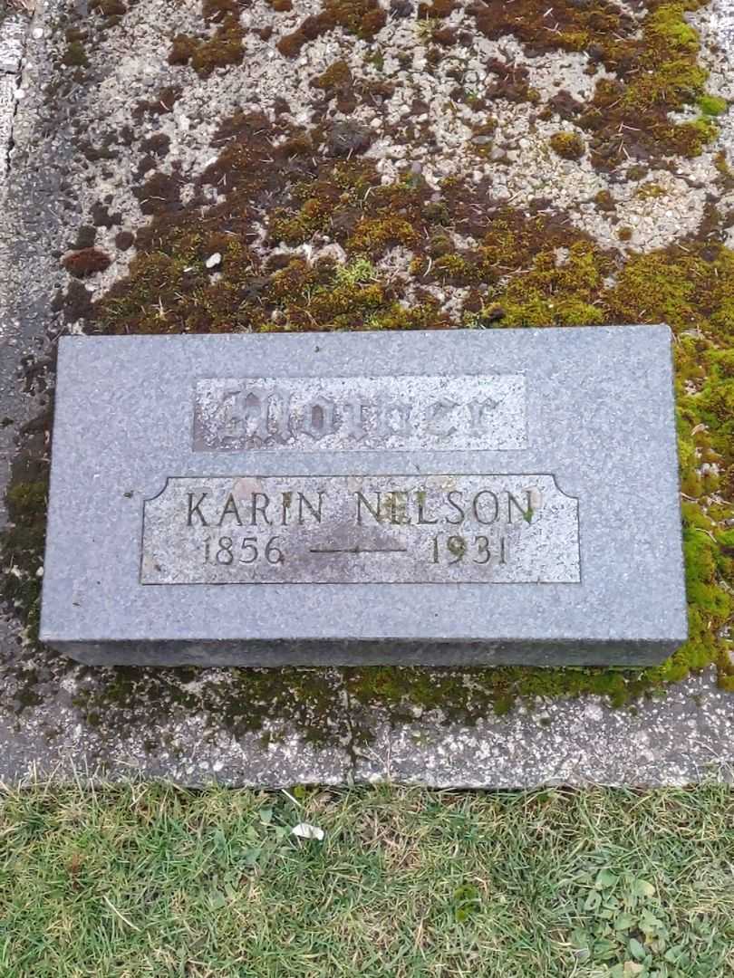Karin Nelson's grave. Photo 1
