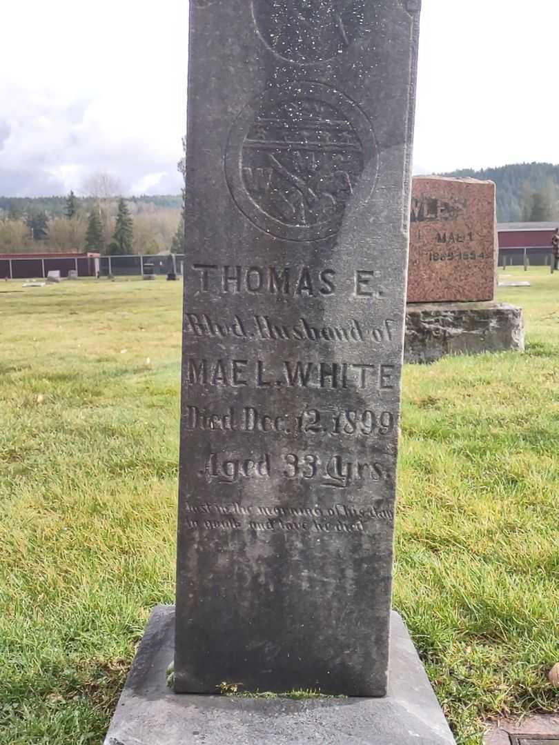 Thomas E. White's grave. Photo 2