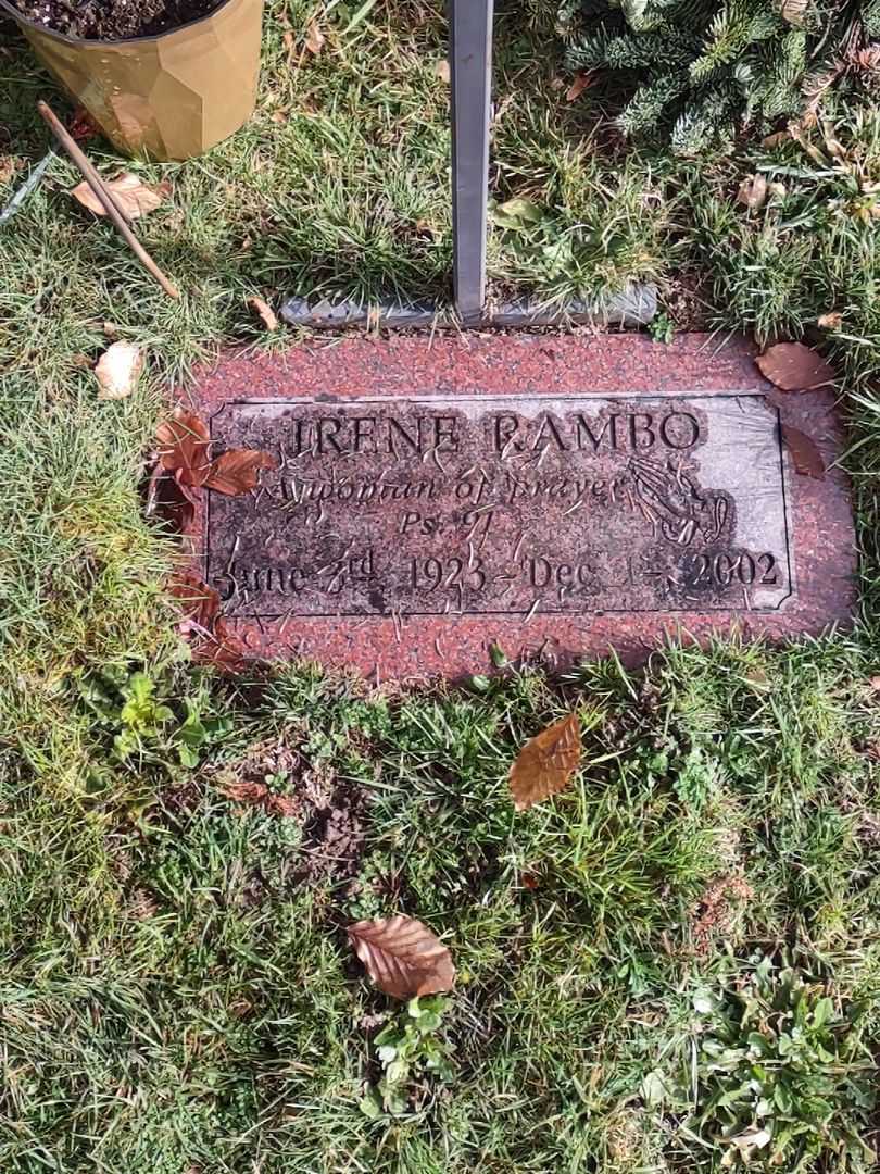 Irene Rambo's grave. Photo 1