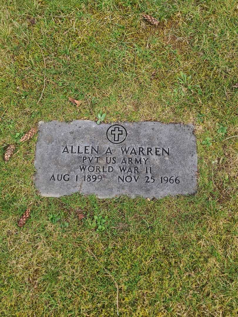 Allen Albert Warren's grave. Photo 2