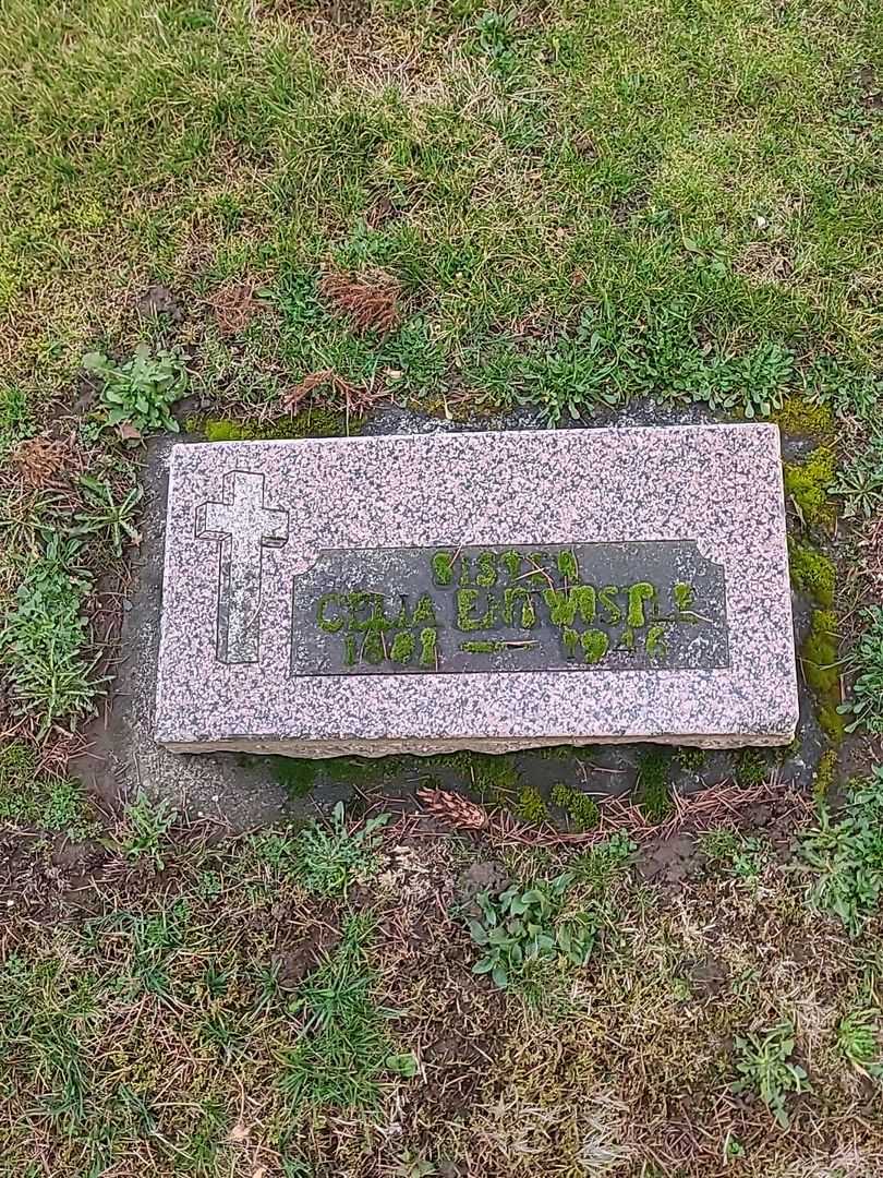Celia Entwistle's grave. Photo 1